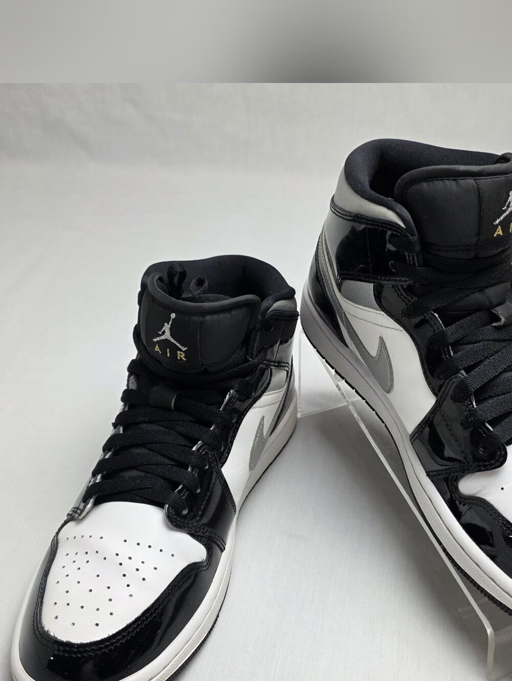 Nike Air Jordan 1 Mid - Black, White, Silver
